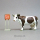 Cow Standing Brown & White