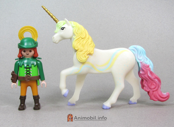 Unicorn 3 White with Rainbow Mane