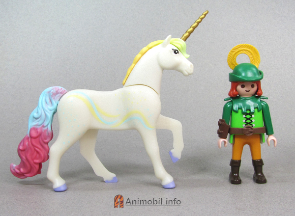 Unicorn 3 White with Rainbow Mane
